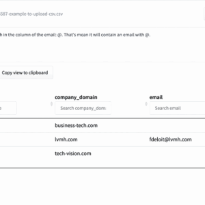 Find emails from first name, last name and company name